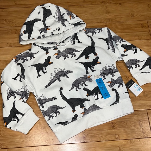 Primark geometrical dinosaur hoodie 3-4 years - Picture 1 of 2